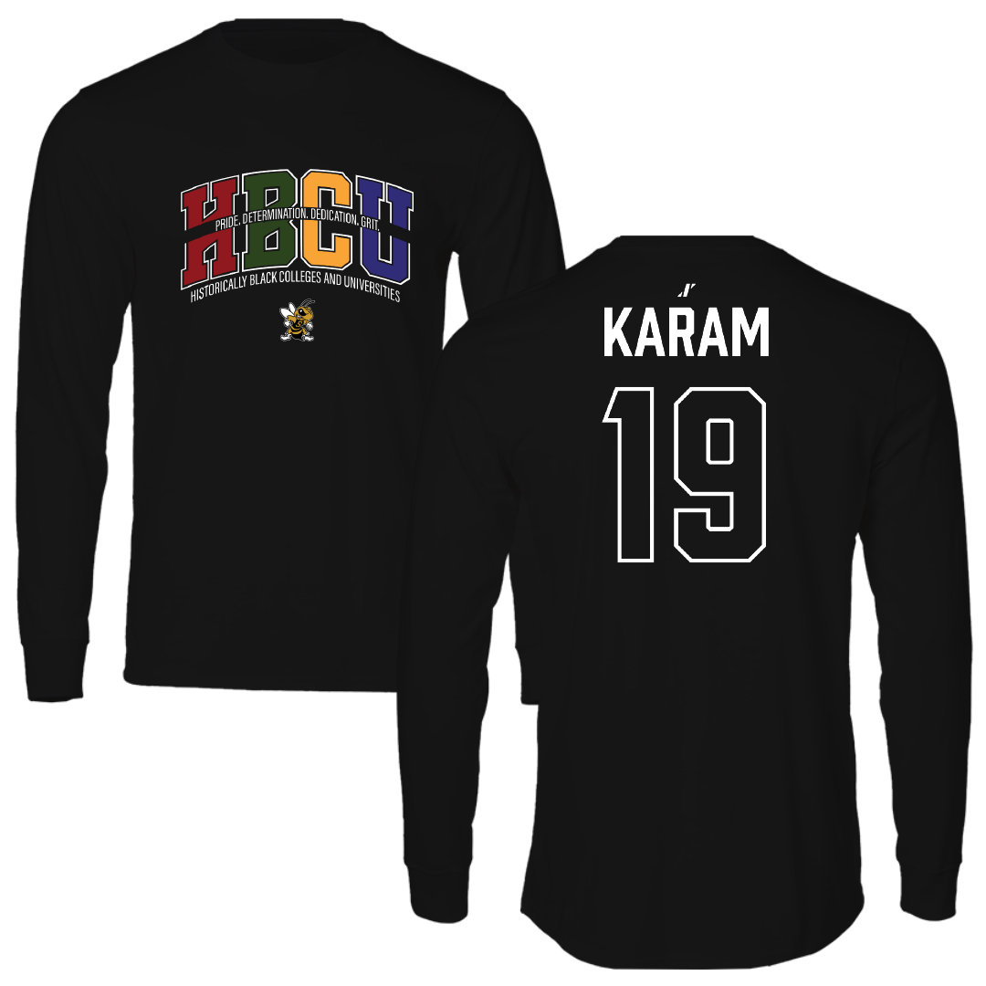 West Virginia State University Soccer Black HBCU Performance Long Sleeve - #19 Leila Karam