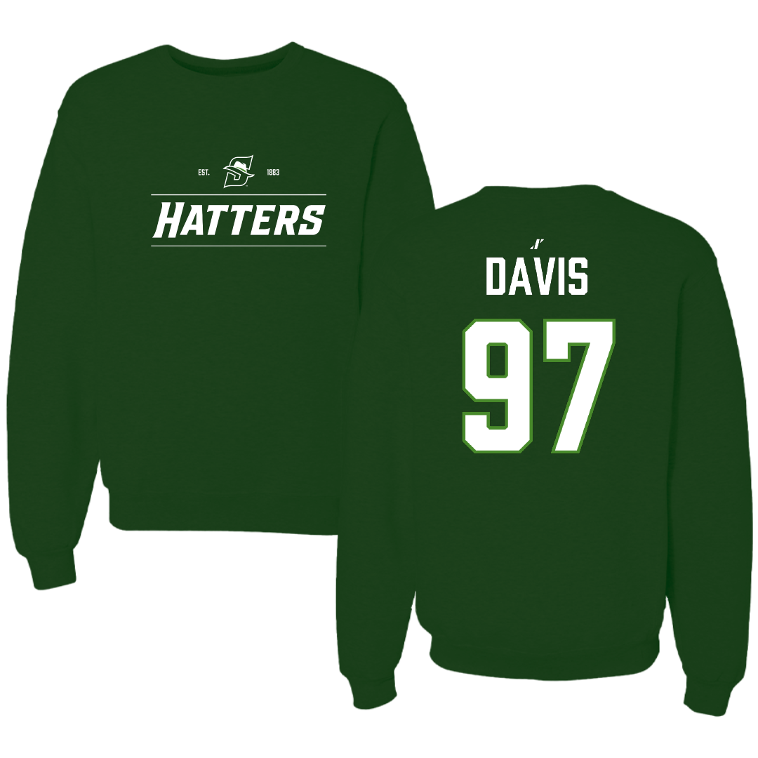 Stetson University Football Forest Green General Crewneck - #97 Cade Davis