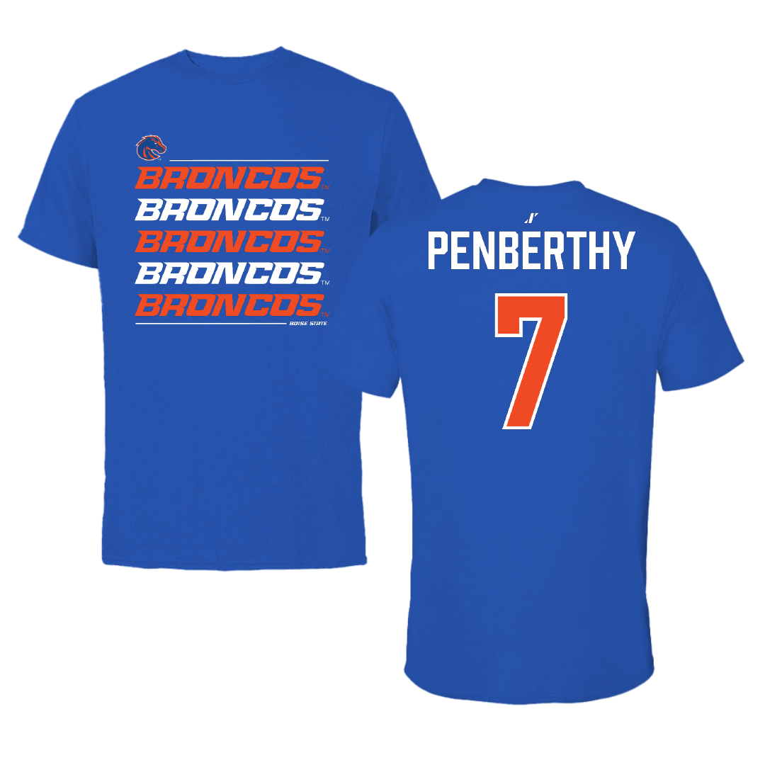 Boise State University Softball Blue General Performance Tee - #7 Kate Penberthy