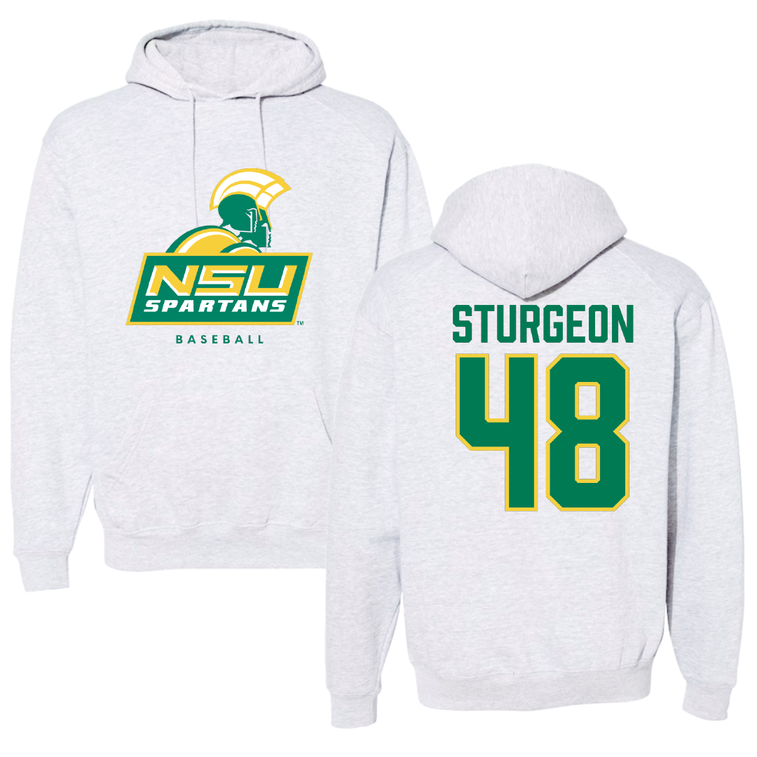 Norfolk State University Baseball Gray Hoodie - #48 CC Sturgeon