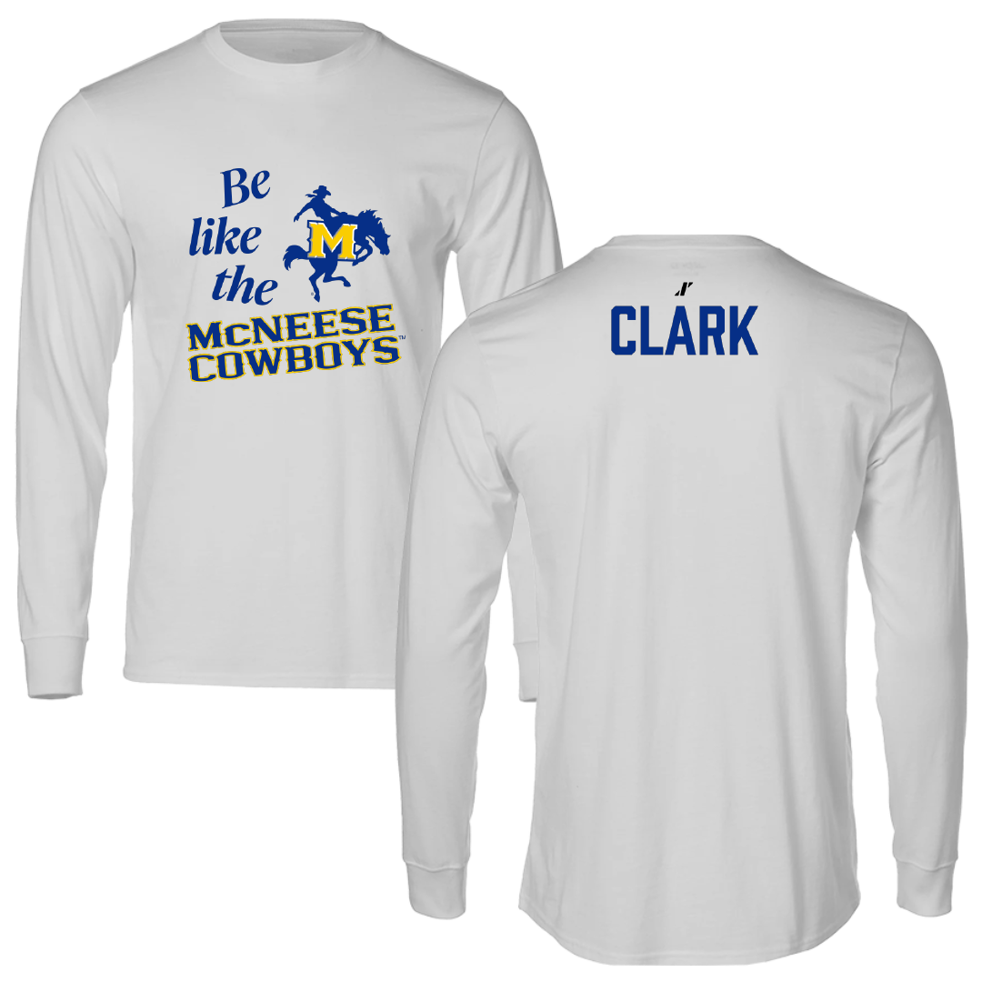 McNeese State University Cheer Light Gray Be Like Us Long Sleeve - Audrey Clark