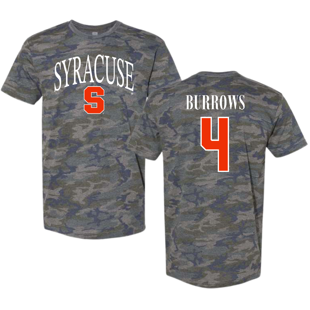 Syracuse University Basketball Vintage Camo Tee - #4 Sophie Burrows