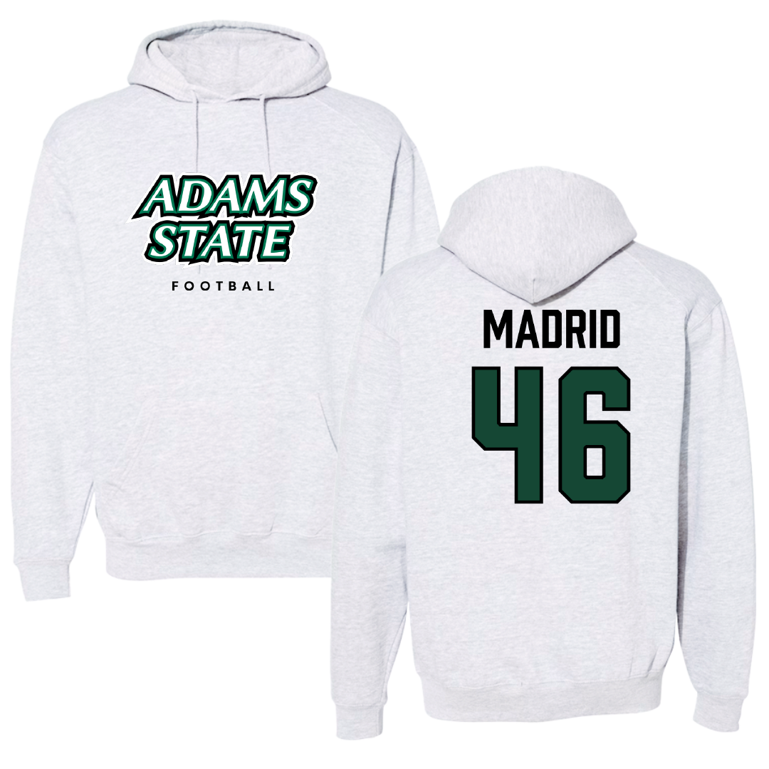 Adams State University Football Gray Block Hoodie - #46 Kaden Madrid