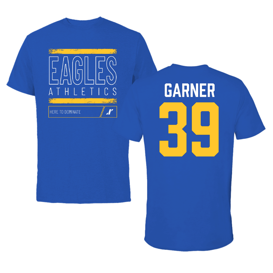 Williams Baptist University Softball Blue Dominate Performance Tee - #39 Morgan Garner