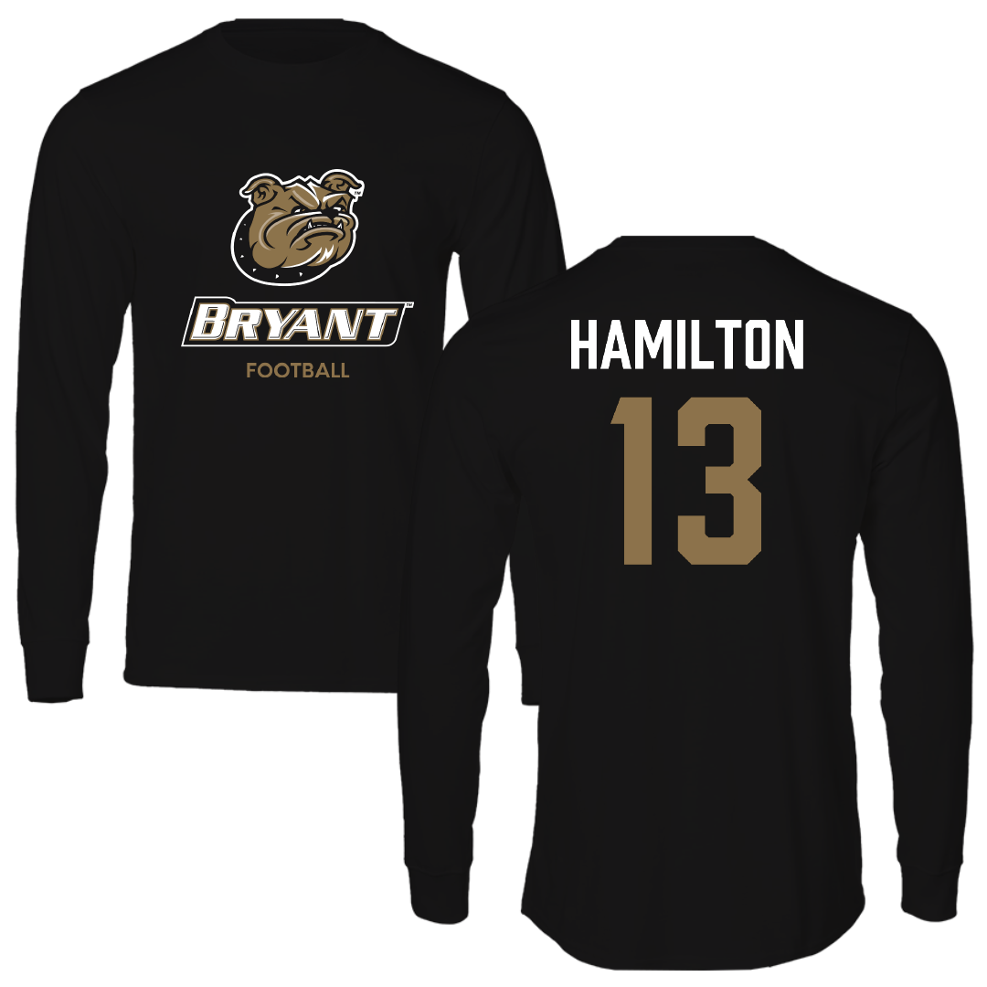 Bryant University Football Black Long Sleeve - #13 Kaden Hamilton