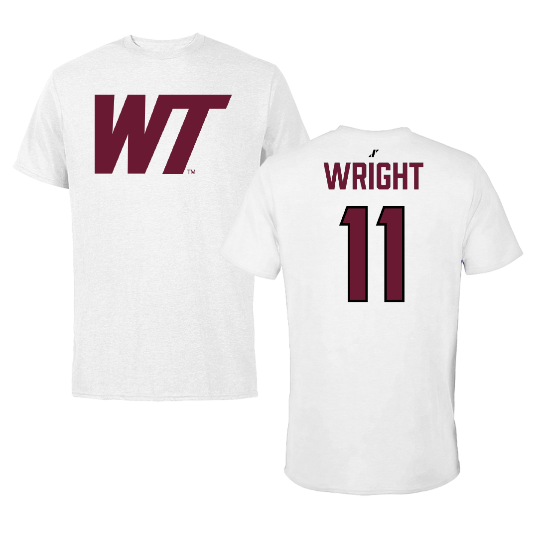 West Texas A&M University Soccer (M) White Tee - #11 Joe Wright