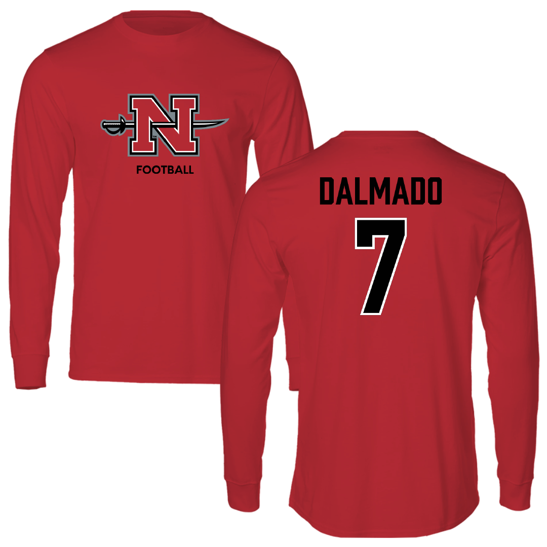 Nicholls State University Football Red Mascot Long Sleeve - #7 Jake Dalmado