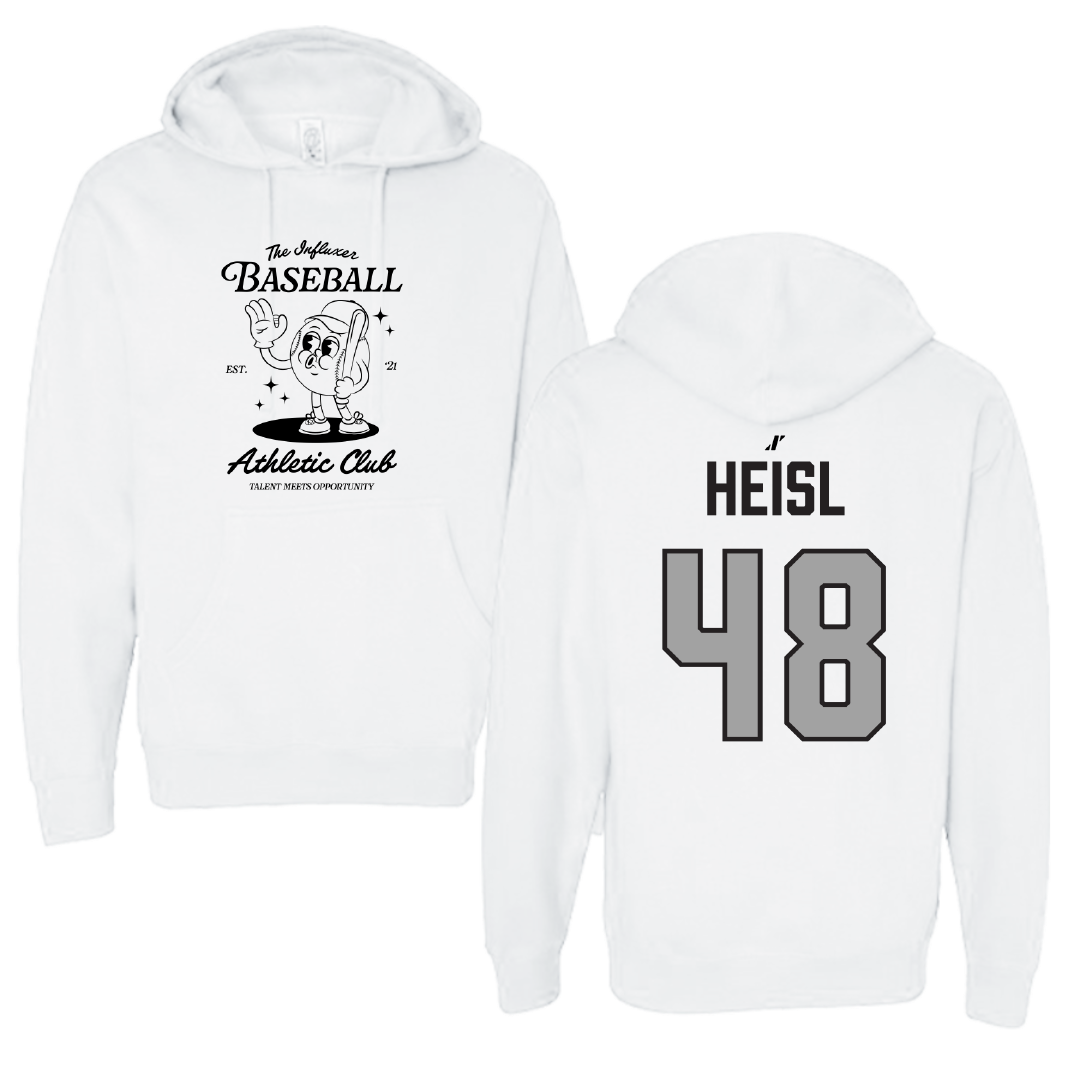 Baseball White Influxer Athletic Club Hoodie - #48 Nick Heisl