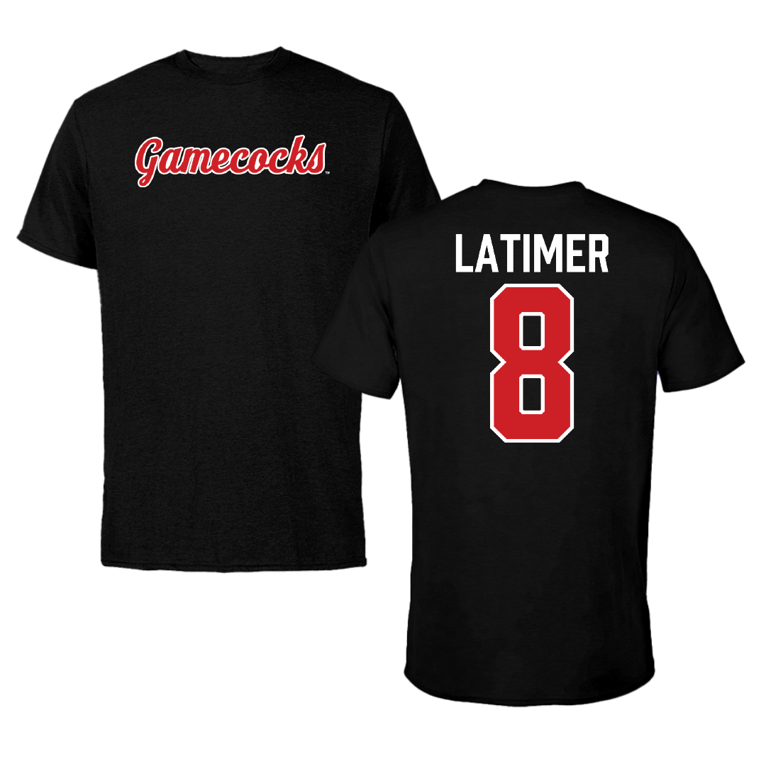 Jacksonville State University Football Black Performance Tee - #8 Geimere Latimer