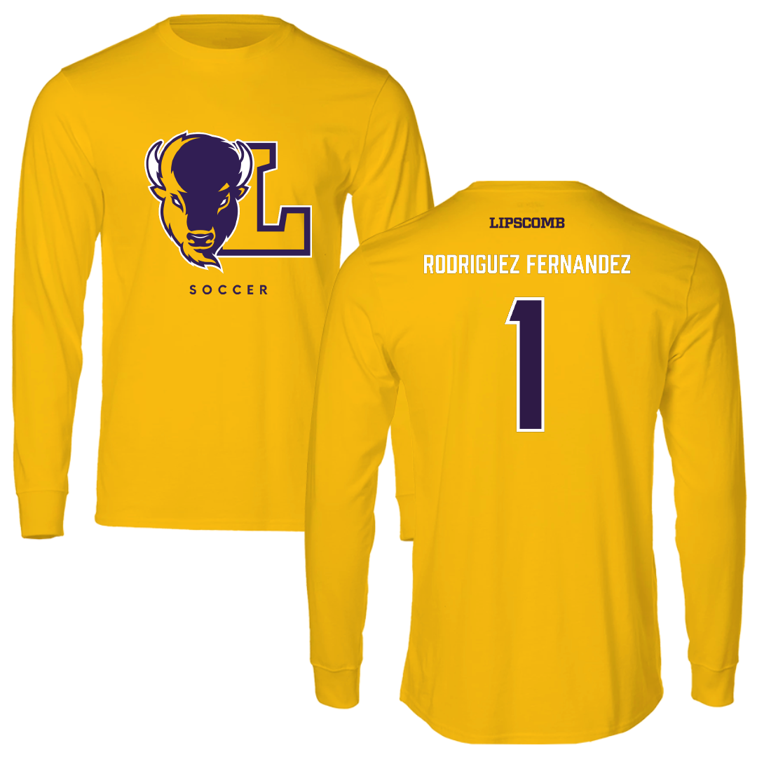 Lipscomb University Soccer Gold Performance Long Sleeve - #1 Juan Carlos Rodriguez Fernandez