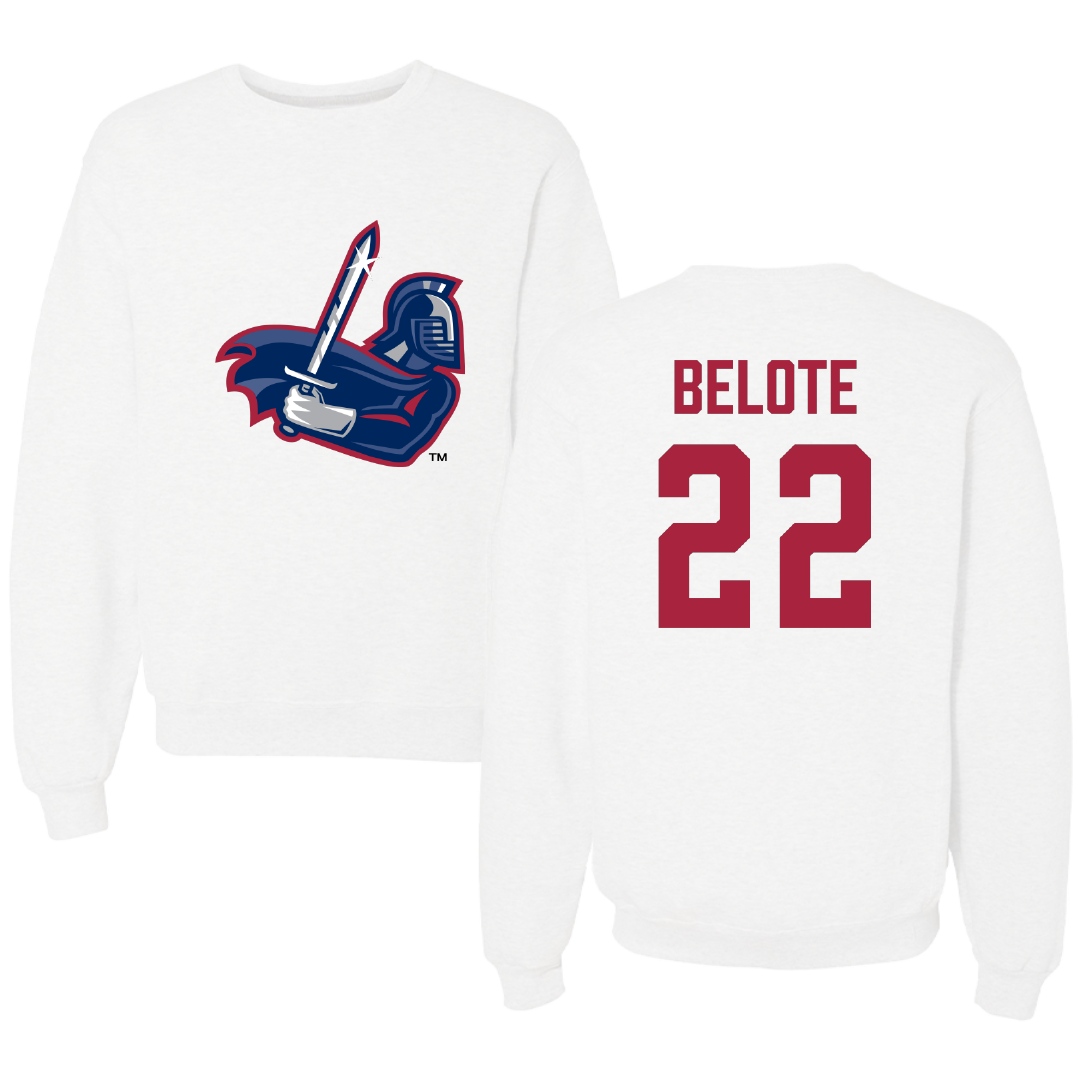Sterling College Volleyball White Crewneck - #22 Caitlyn Belote