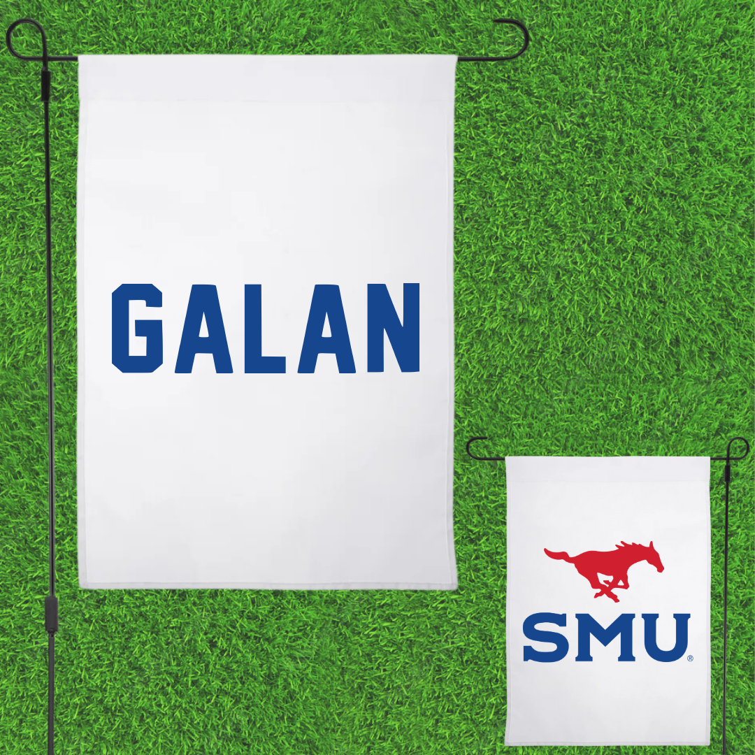 Southern Methodist University Rowing White Garden Flag - Emily Galan