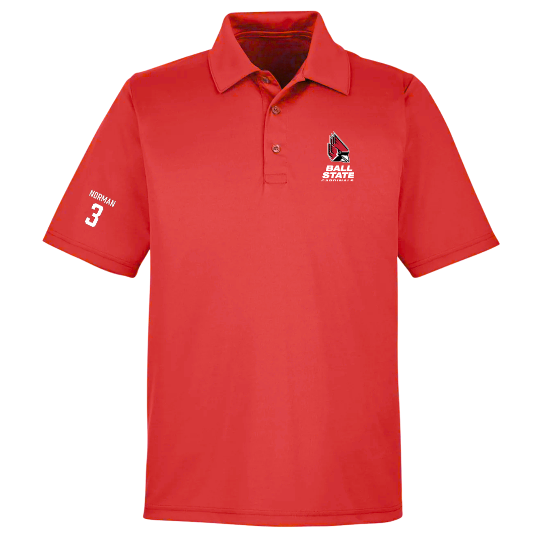Ball State University Basketball (W) Red Polo - #3 Karsyn Norman