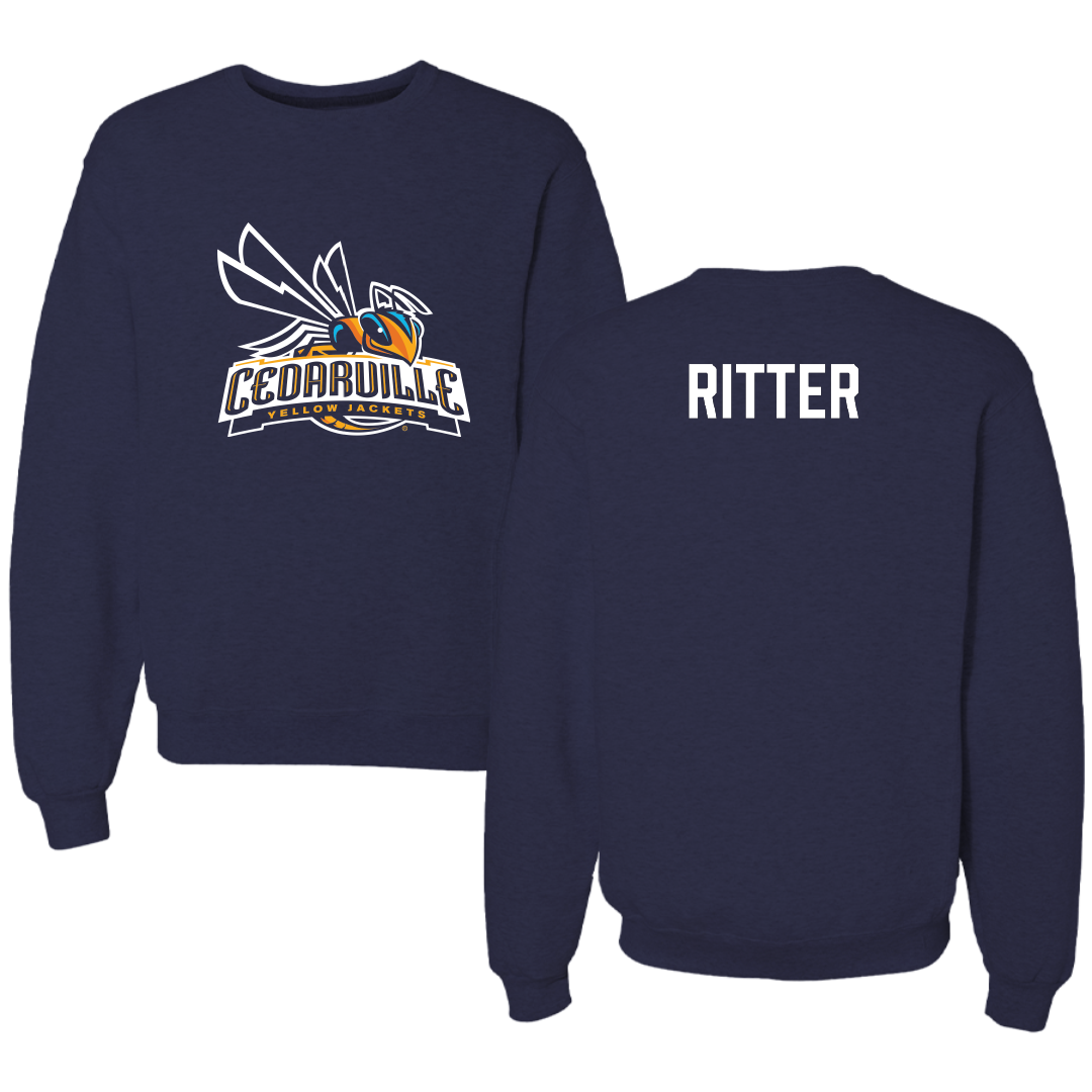 Cedarville University Golf Navy Crewneck - Huston Ritter