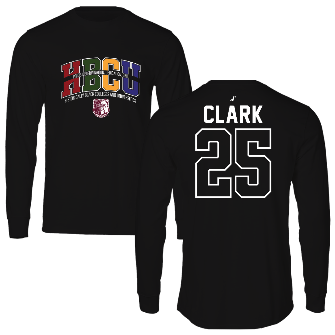 Alabama A&M University Baseball Black HBCU Performance Long Sleeve - #25 Raymond Clark