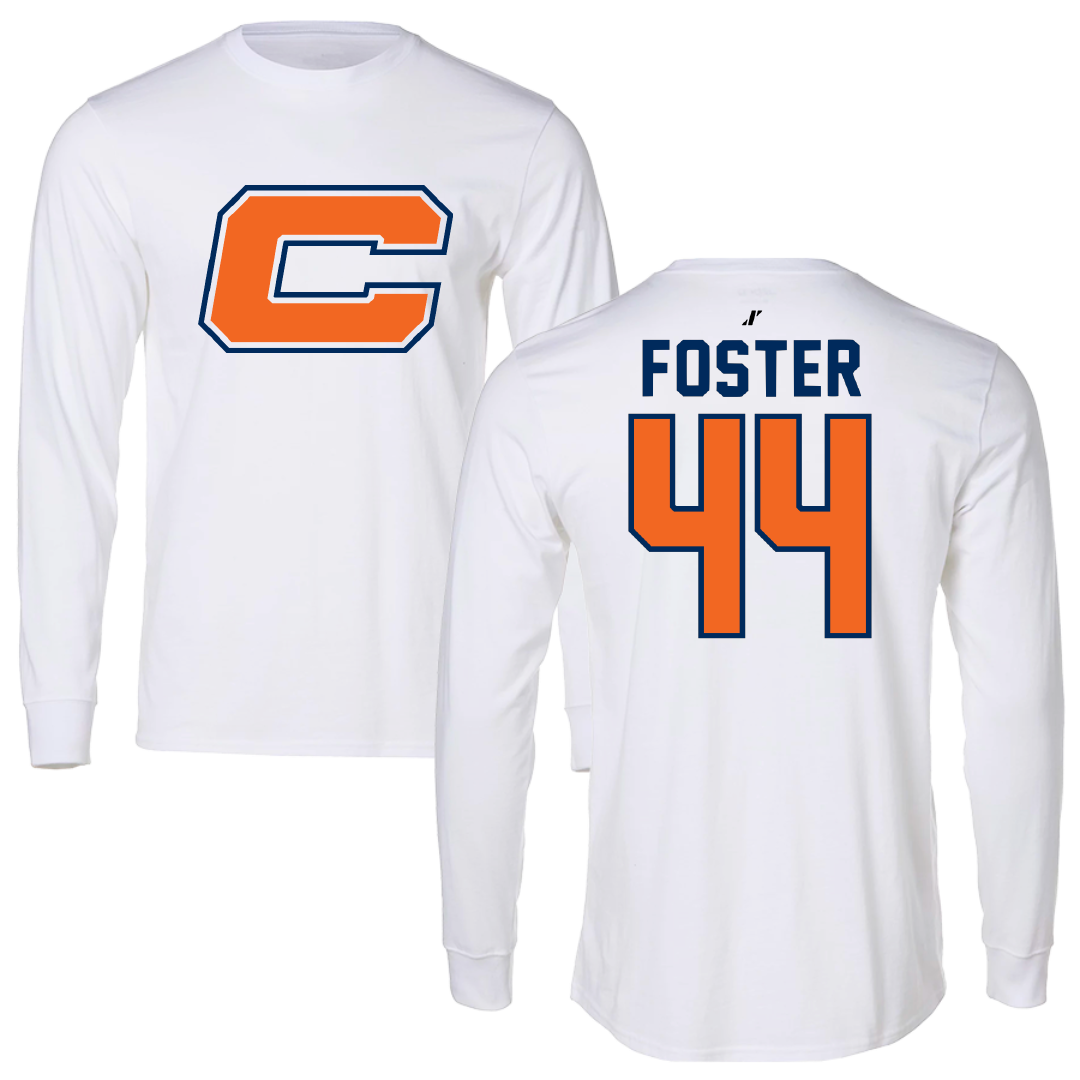 Carroll University Football White Performance Long Sleeve - #44 Reid Foster