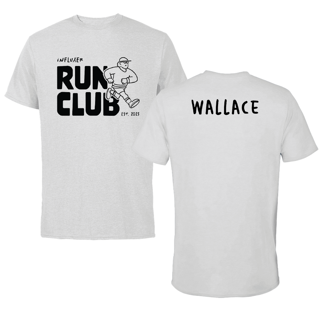 Lipscomb University TF and XC Light Gray Influxer Run Club Tee - Nate Wallace