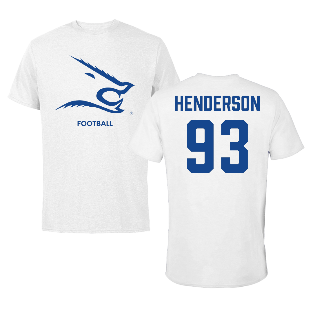 Texas A&M University-Kingsville Football White Performance Tee - #93 Xavier Henderson