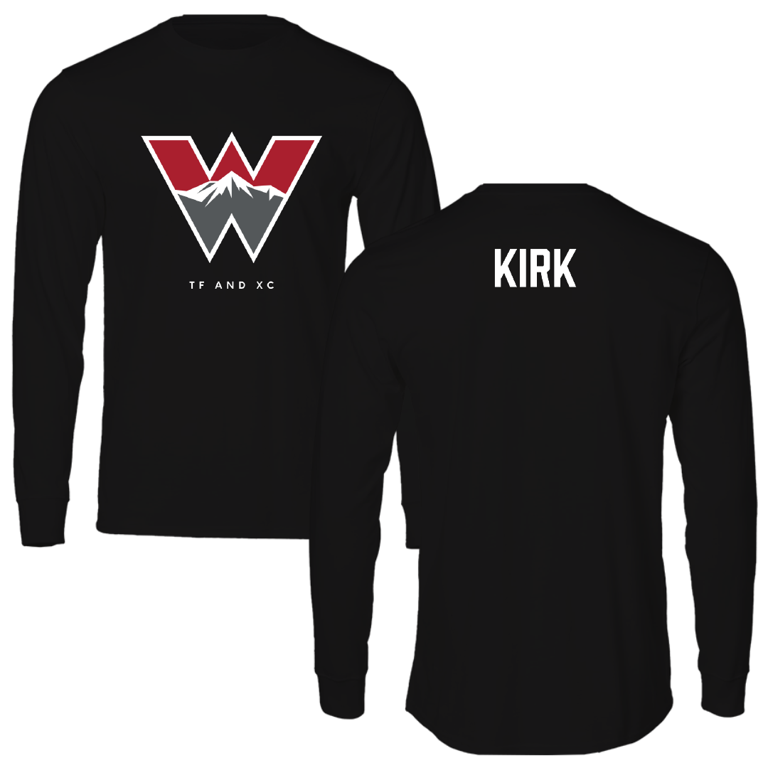 Western Colorado University TF and XC Black Block Long Sleeve - Avery Kirk
