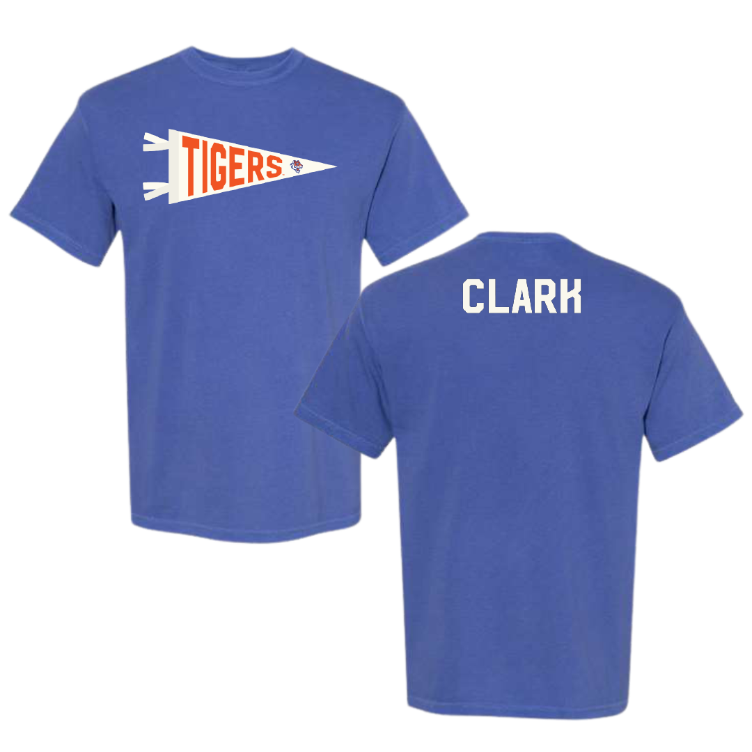Savannah State University TF and XC Blue Pennant Comfort Colors Tee - Taylor Clark