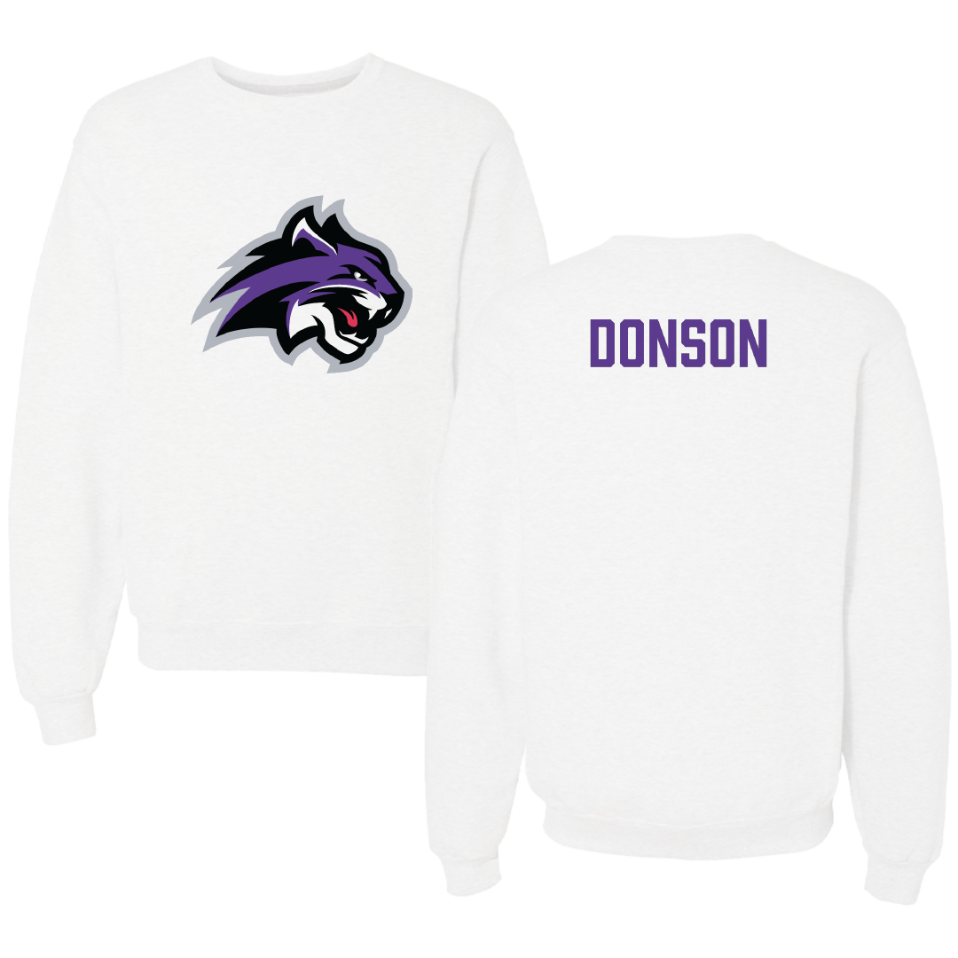 Wiley University TF and XC White Crewneck - Jaylon Donson