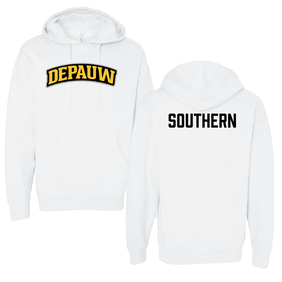 DePauw University Golf (W) White Hoodie - Melanie Southern
