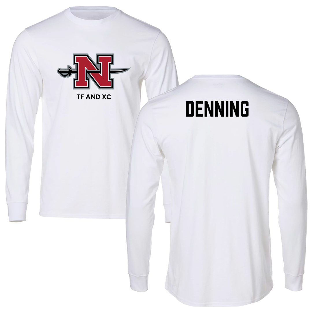 Nicholls State University TF and XC White Performance Long Sleeve - Logan Denning