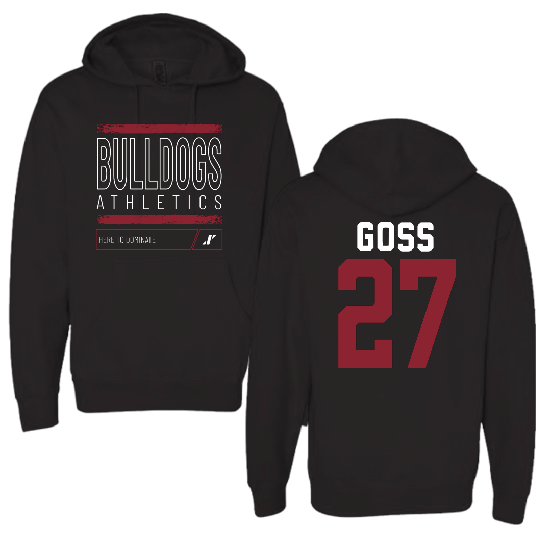 Dean College Baseball Black Dominate Hoodie - #27 Gavin Goss