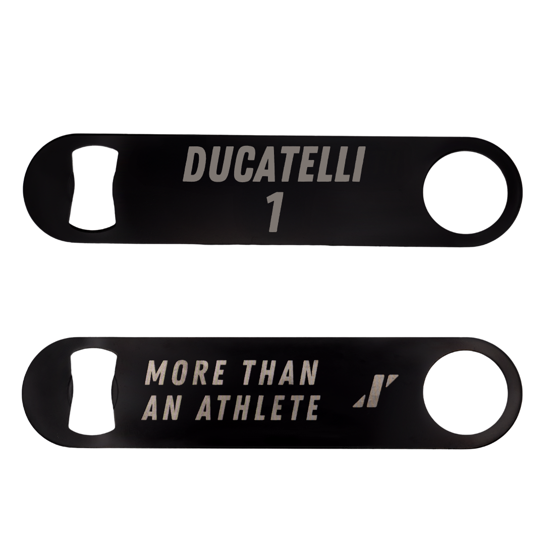 Central Connecticut State University Baseball Black Bottle Opener - #1 Antonio Ducatelli