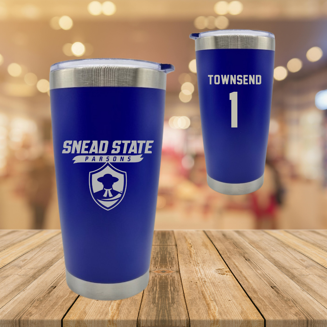 Snead State Community College Basketball (M) Blue Stainless Steel Tumbler - #1 London Townsend
