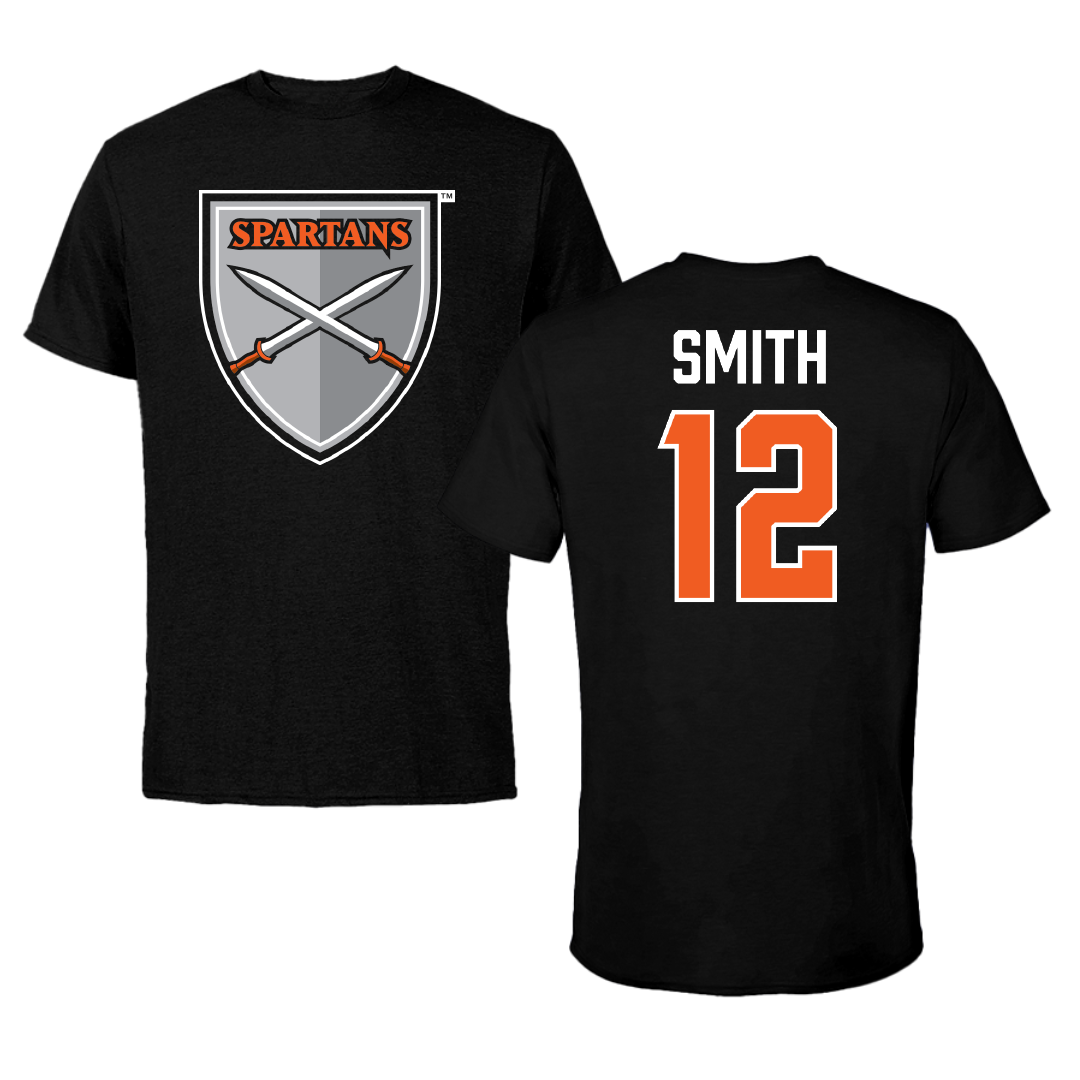 Northampton Community College Volleyball (M) Black Tee - #12 Luke Smith