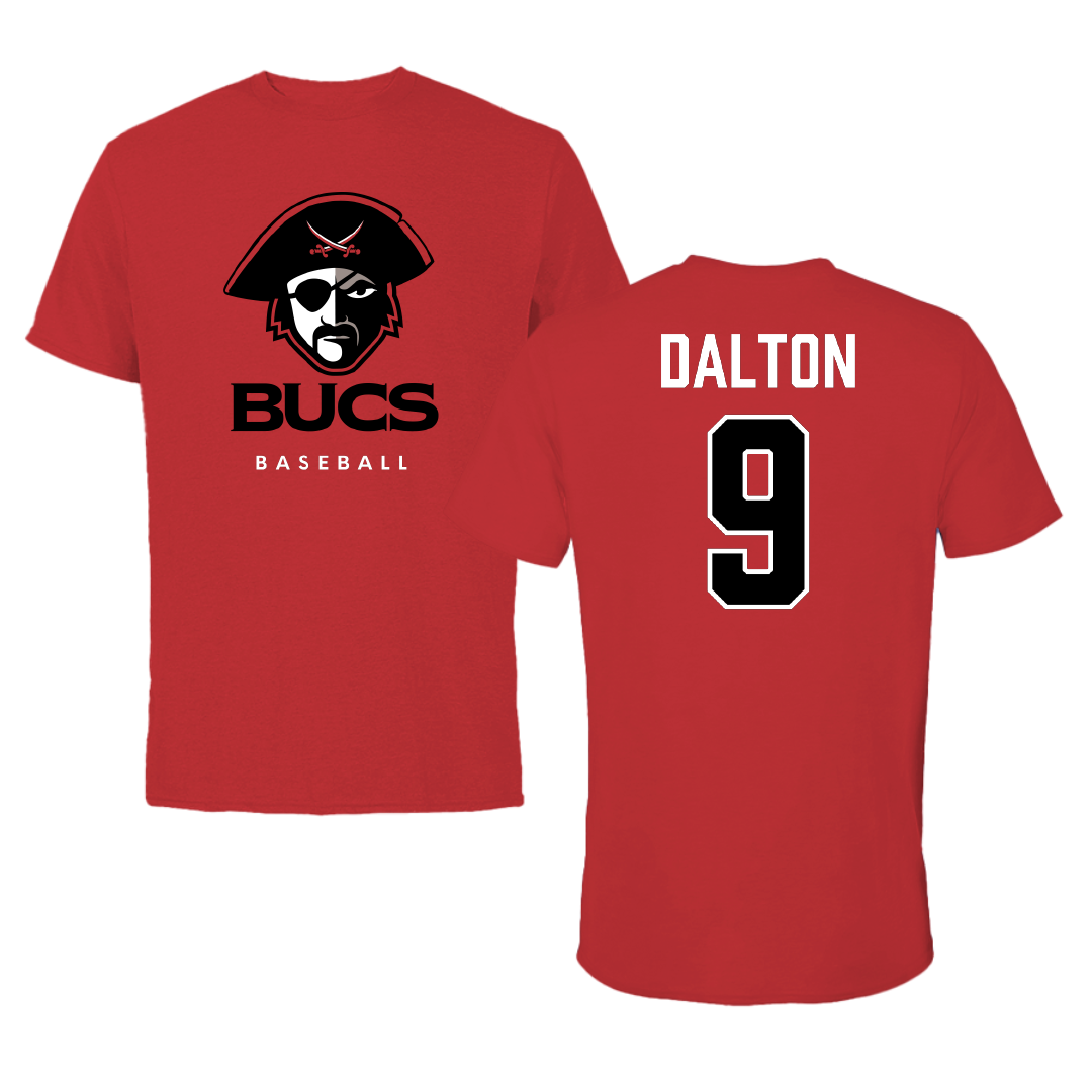 Christian Brothers University Baseball Red Tee - #9 Grant Dalton
