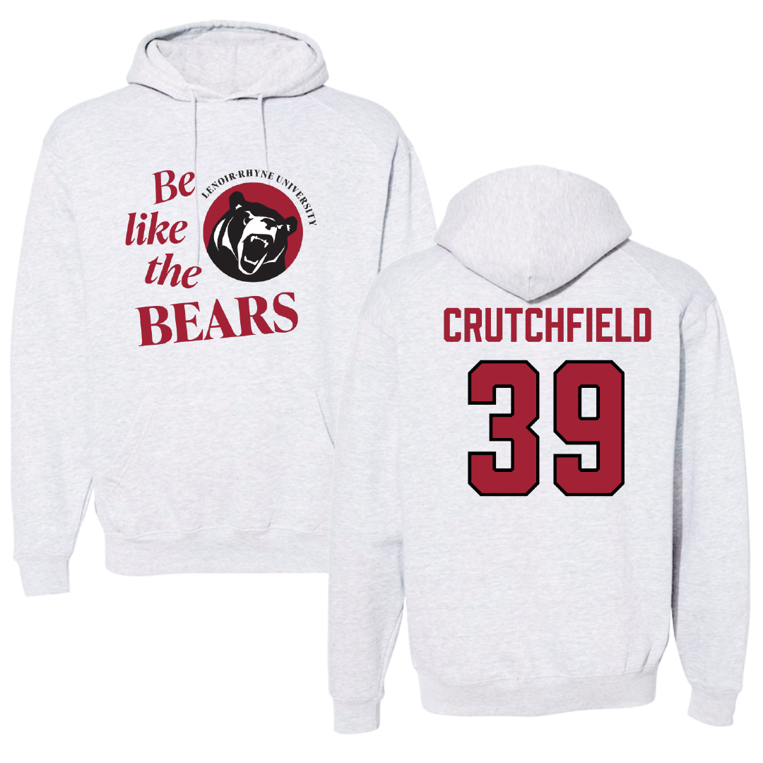 Lenoir-Rhyne University Soccer Light Gray Be Like Us Hoodie - #39 Ella Crutchfield