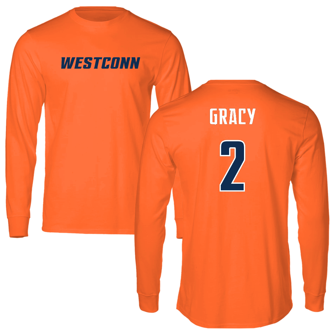 Western Connecticut State University Lacrosse Orange Performance Long Sleeve - #2 Vicky Gracy