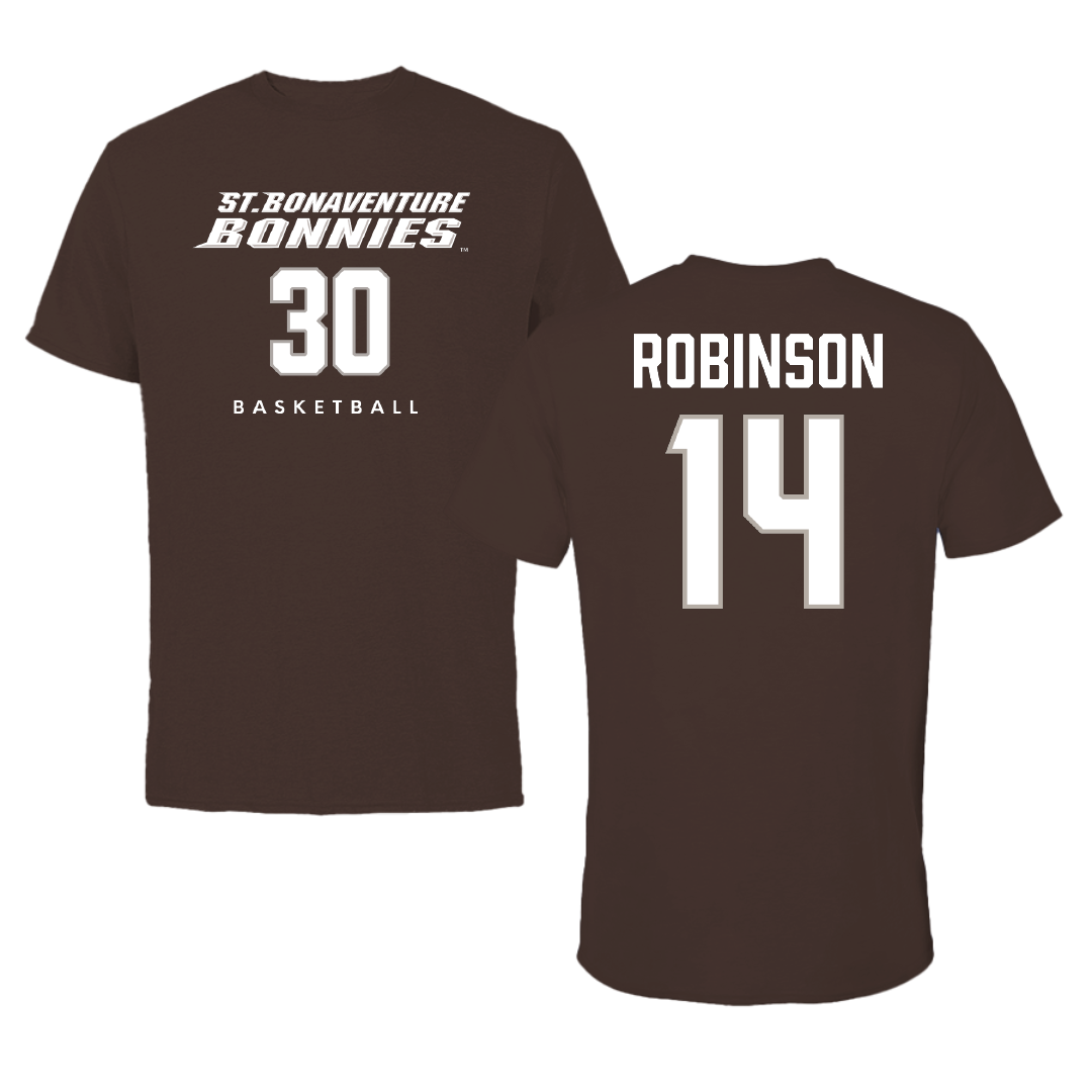 St. Bonaventure University Basketball (W) Brown Tee - #14 Gabrielle Robinson