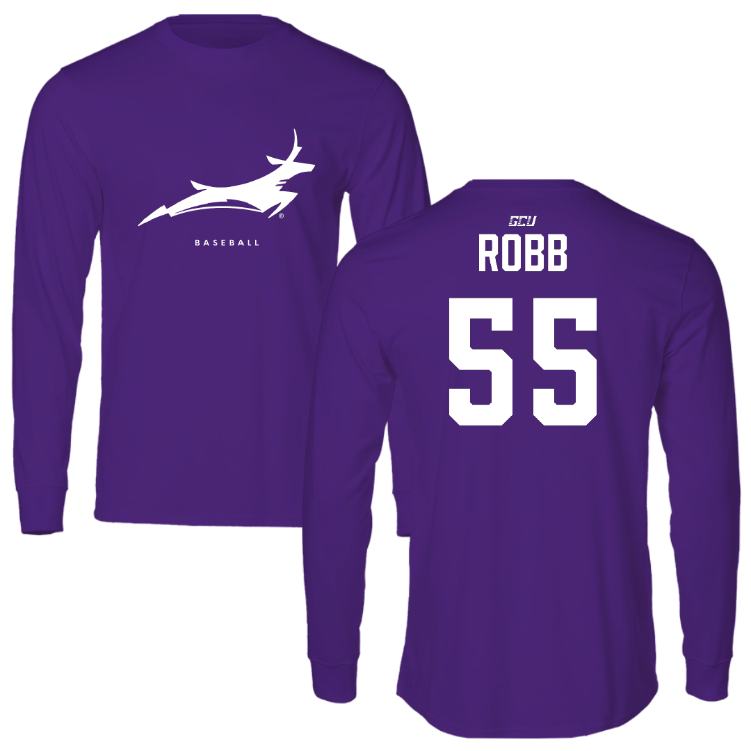 Grand Canyon University Baseball Purple Long Sleeve - #55 Nicholas Robb