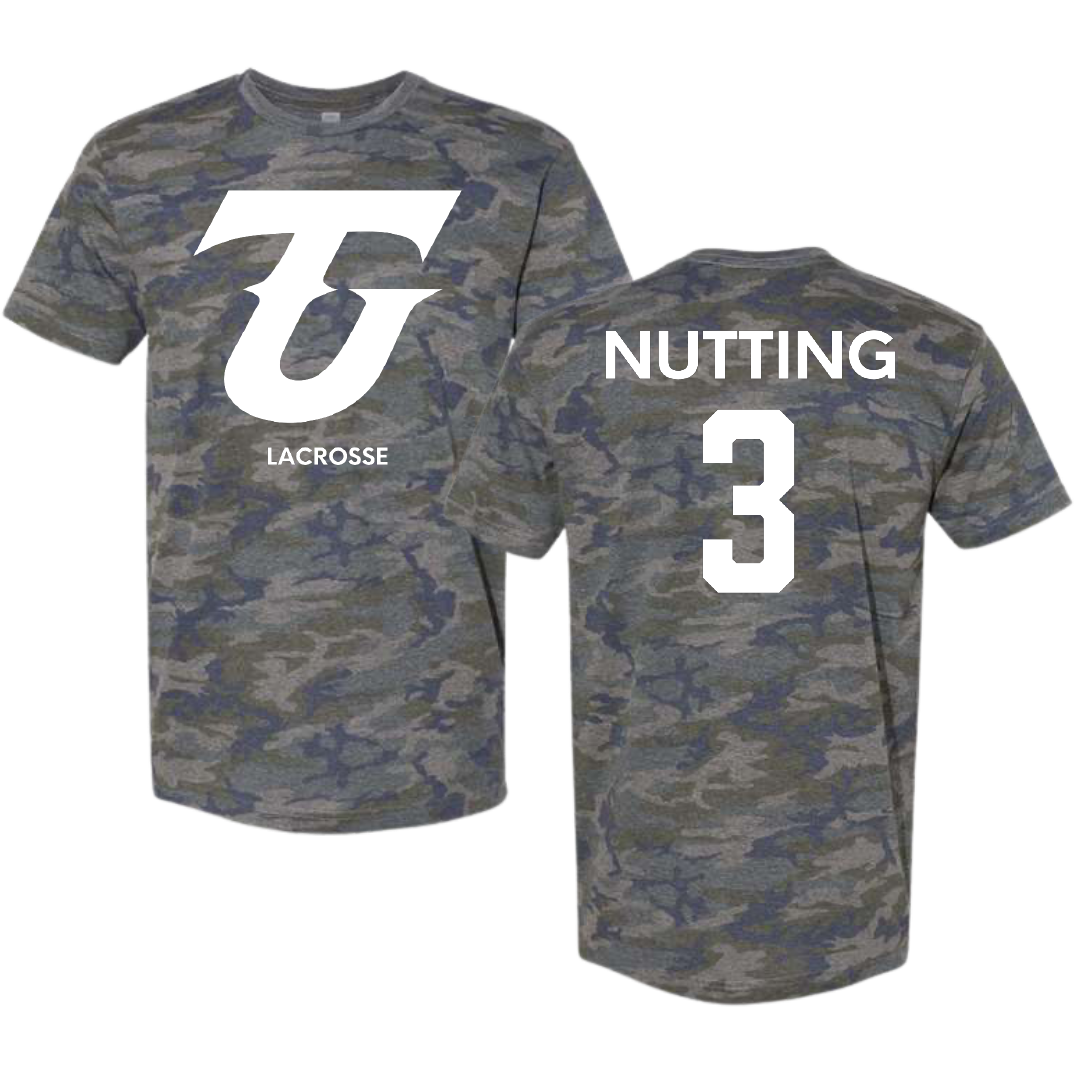 Tiffin University Lacrosse (M) Vintage Camo Tee - #3 Tyler Nutting