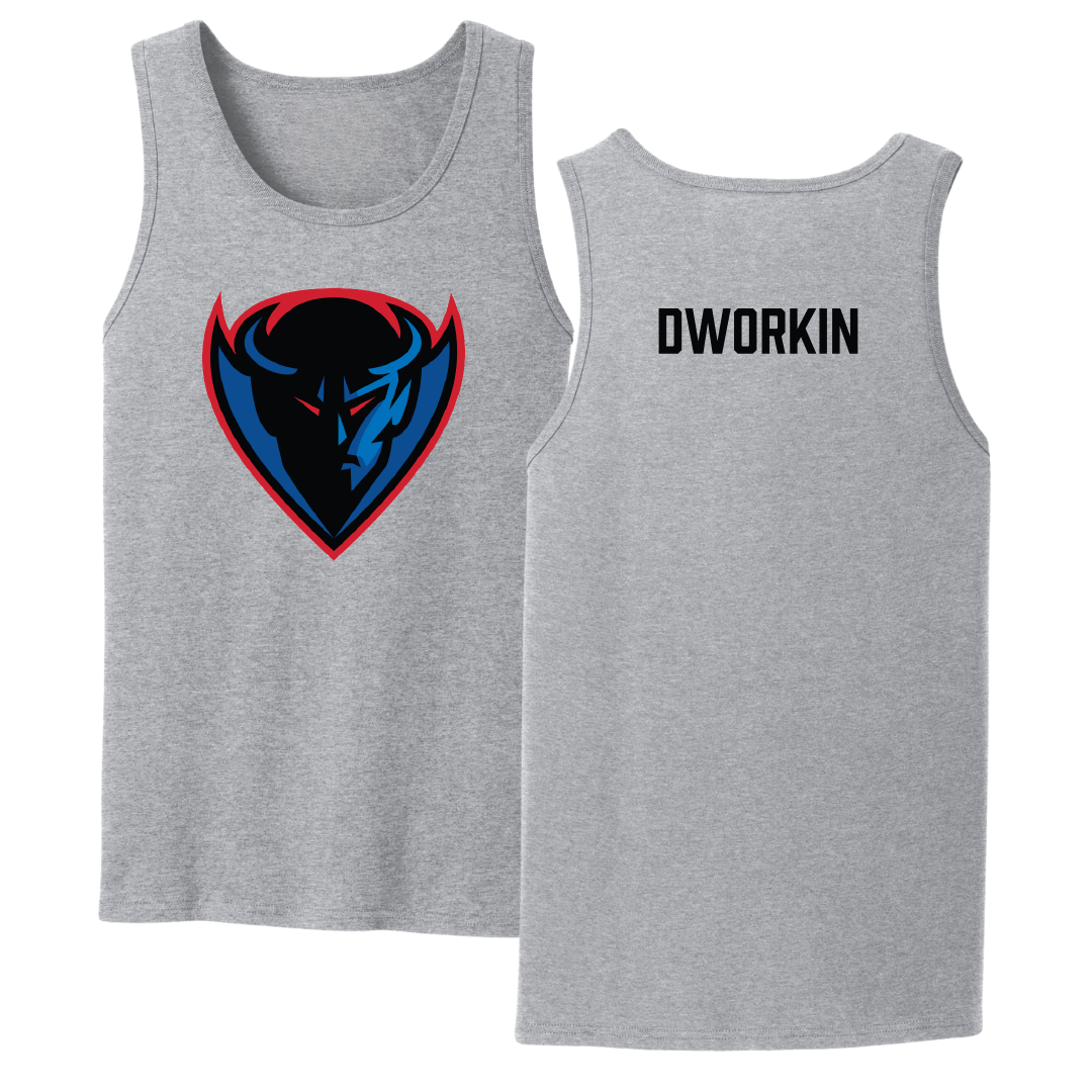 DePaul University Rugby (M) Sport Gray Tank Top - Ja Dworkin