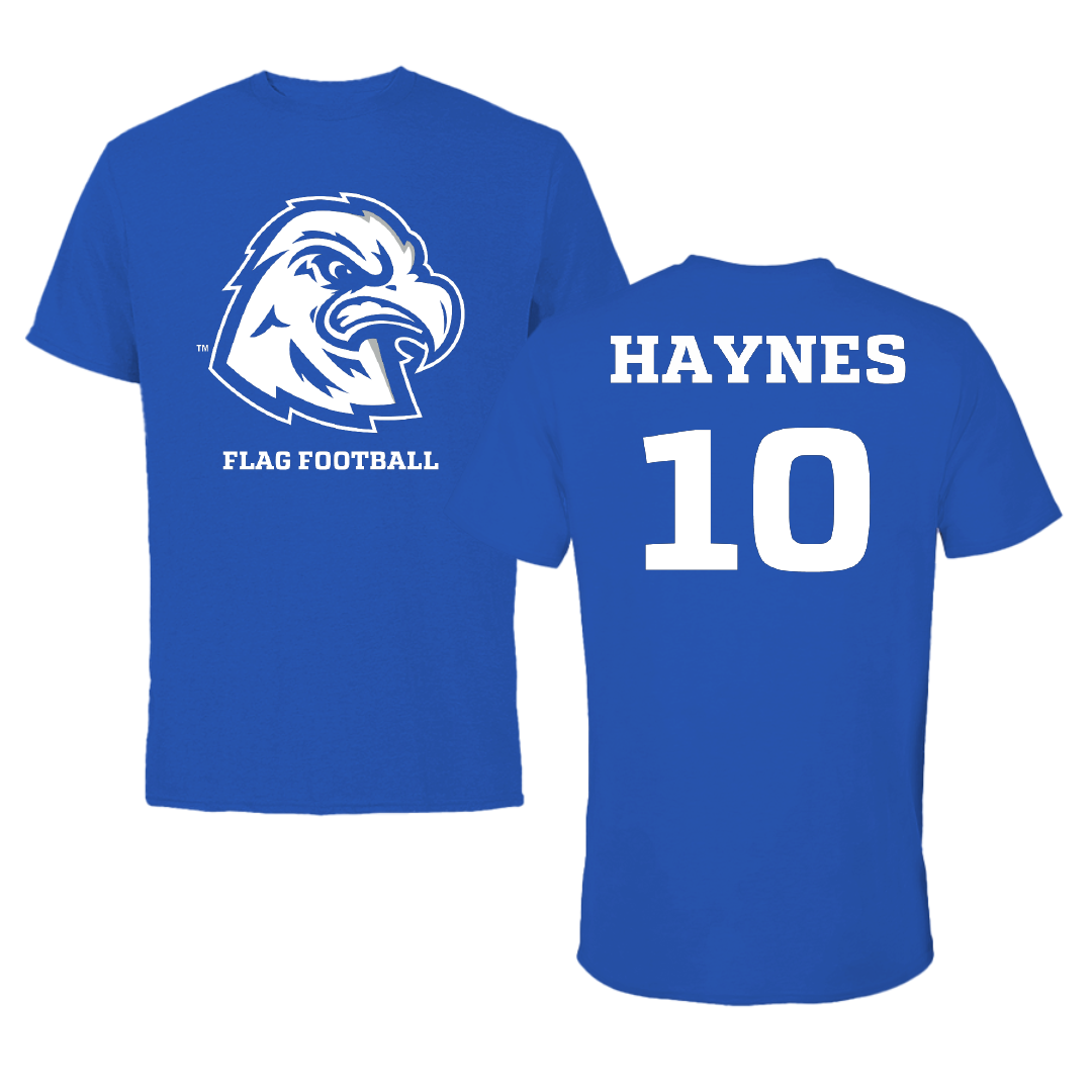 Calhoun Community College Flag Football (W) Blue Tee - #10 Leah Haynes