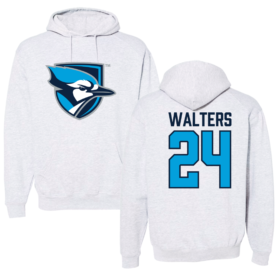 Elmhurst University Soccer Light Gray Hoodie - #24 AJ Walters
