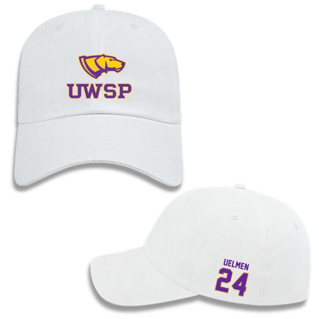 University of Wisconsin-Stevens Point Soccer (M) White Hat - #24 Ben Uelmen