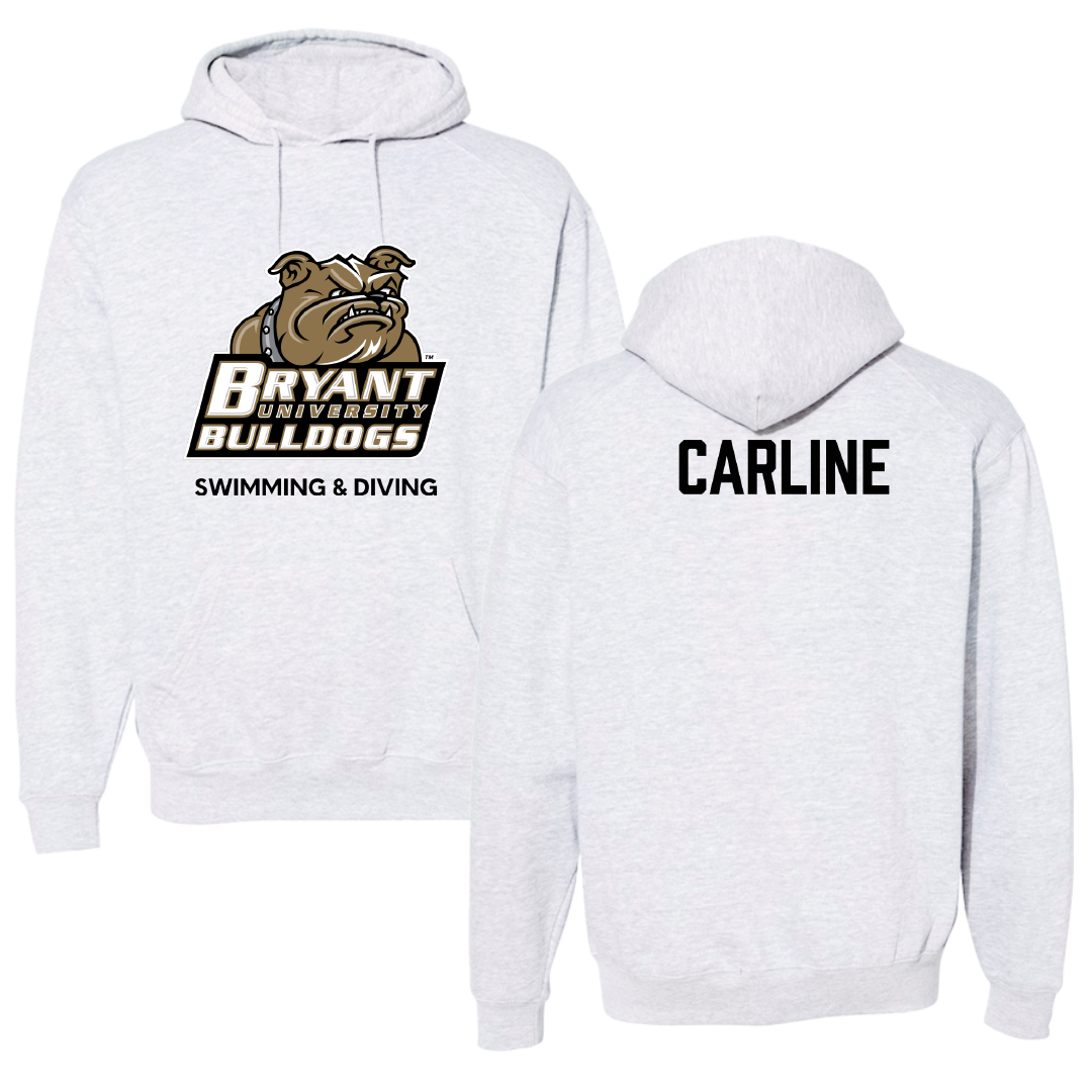 Bryant University Swimming & Diving Light Gray Hoodie - Jill Carline