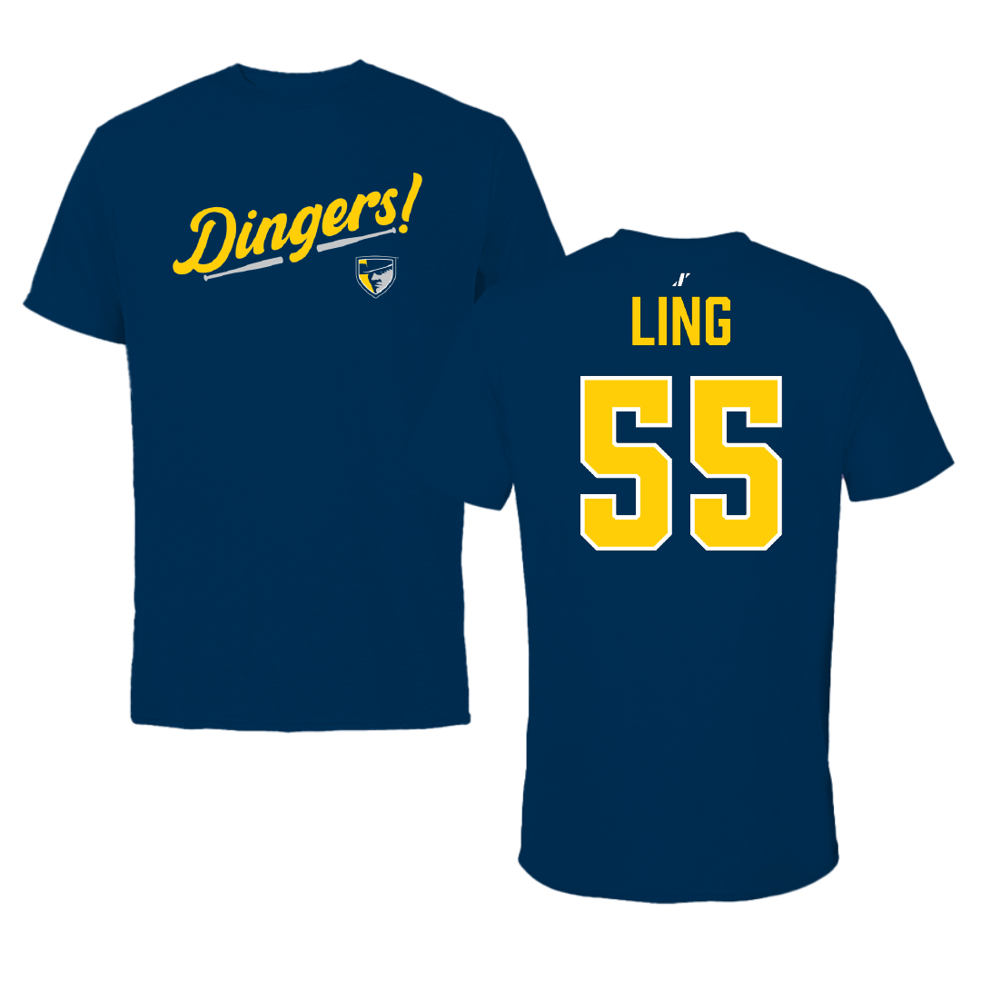 Regis University (Colorado) Baseball Navy Dingers Tee - #55 Nathan Ling
