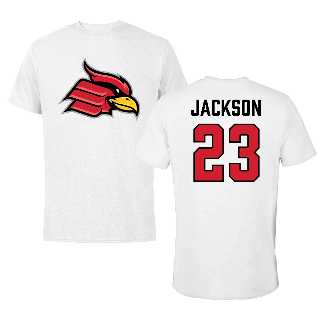 Wheeling University Football White Performance Tee - #23 Brett Jackson