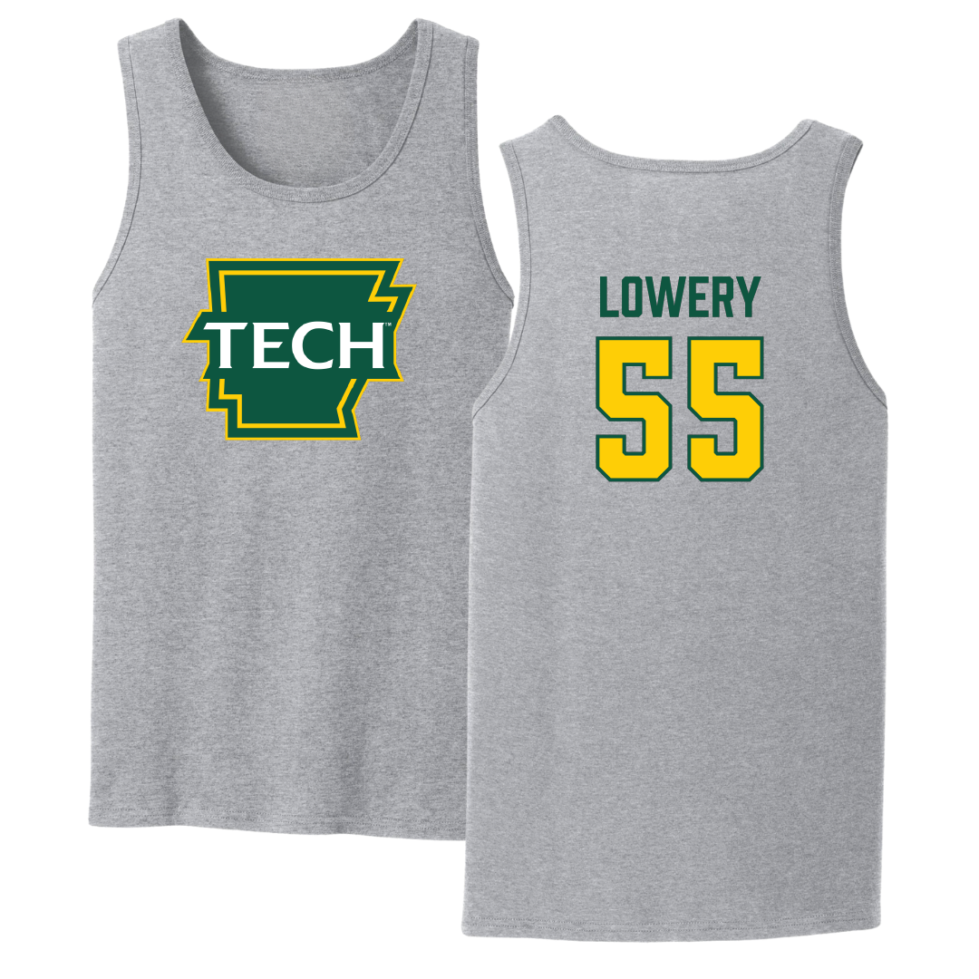 Arkansas Tech University Softball Sport Gray Tank Top - #55 Abigayle Lowery