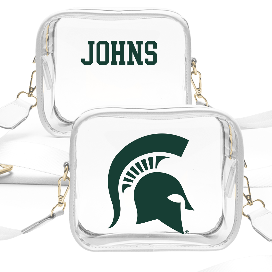 Michigan State University TF and XC White Clear Stadium Bag - Makenzie Johns