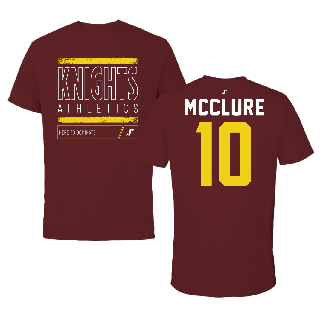 Calvin University Volleyball Maroon Dominate Tee - #10 Philip McClure