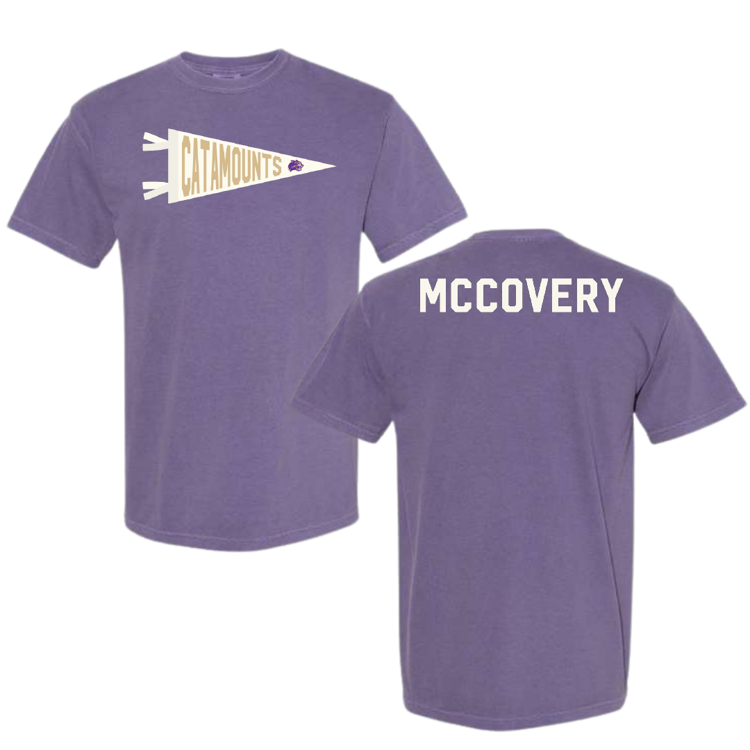 Western Carolina University TF and XC Purple Pennant Comfort Colors Tee - Langston McCovery