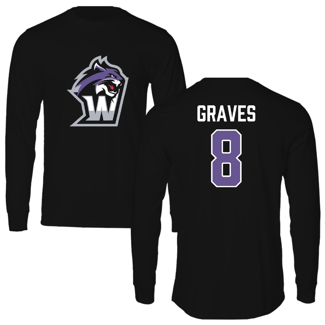 Wiley University Soccer Black Long Sleeve - #8 Jayce Graves