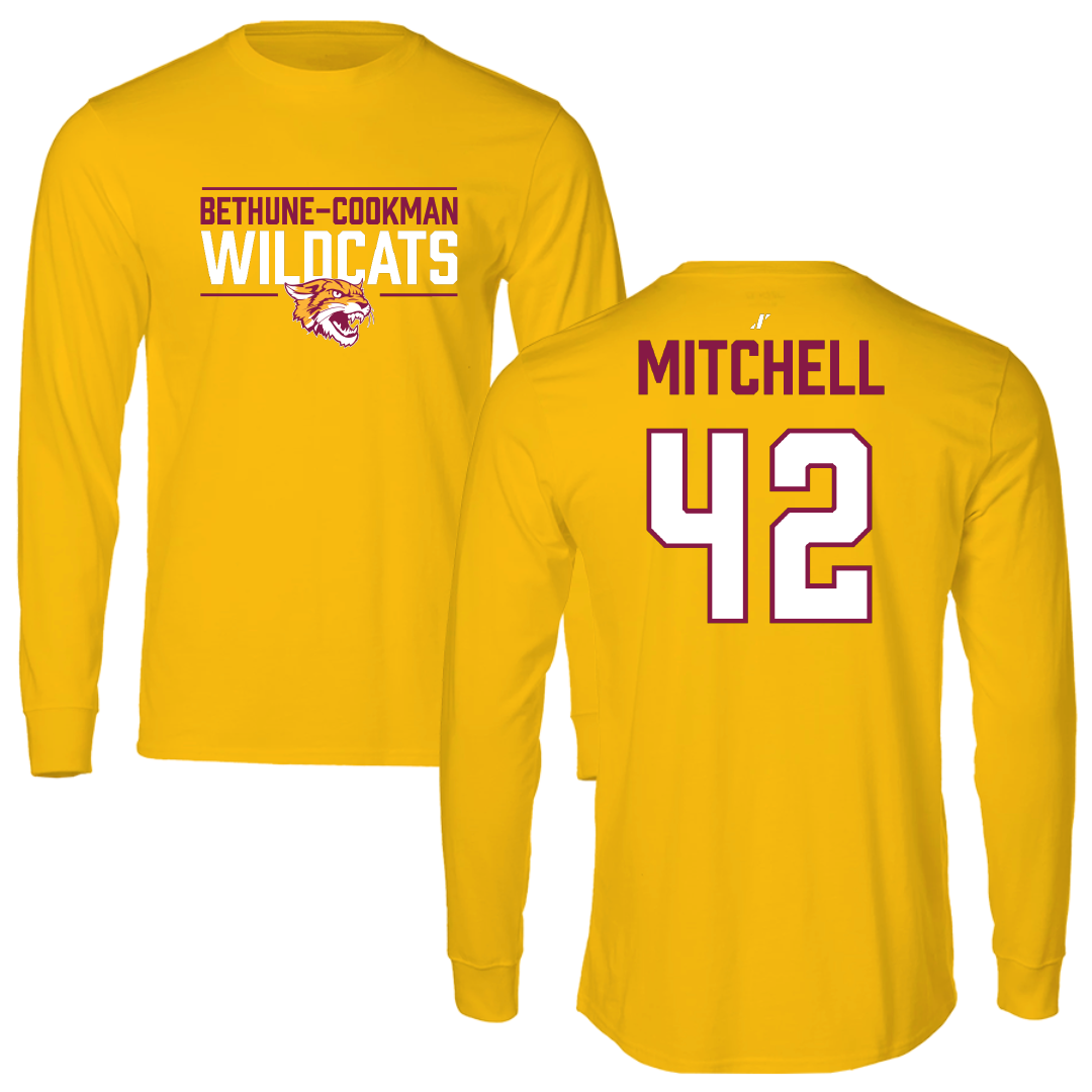 Bethune-Cookman University Softball Gold General Long Sleeve - #42 Rebekah Mitchell